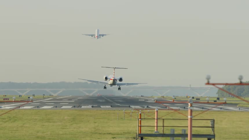 Airplanes Taking Off And Landing