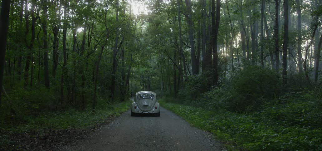VW Bug Driving Away