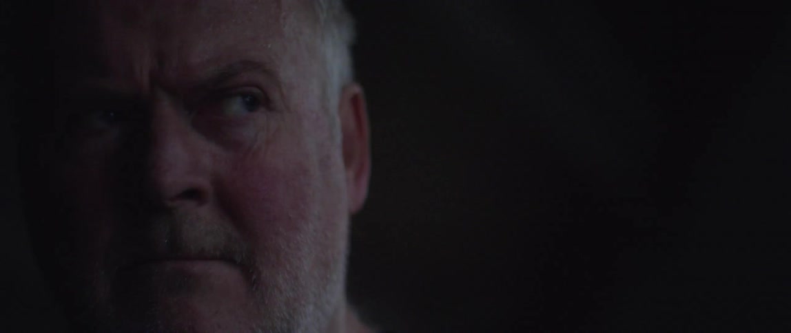 Up close view of a person's face