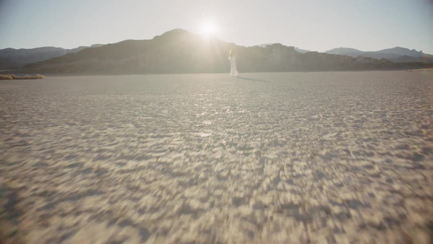 Moving forward in a sunny desert