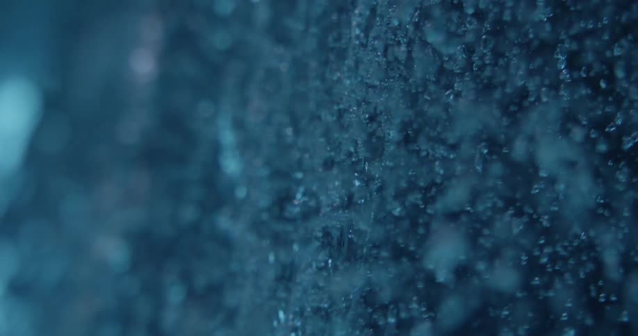 Water flowing around the camera