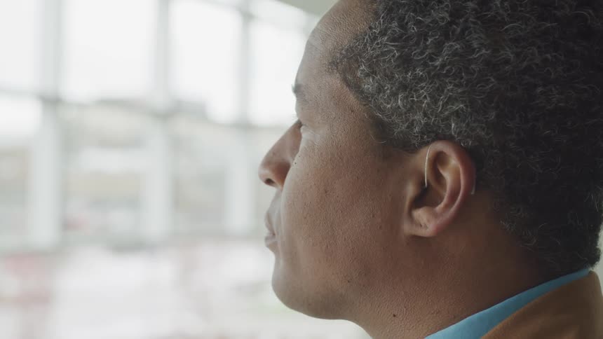 A man looking off into the distance