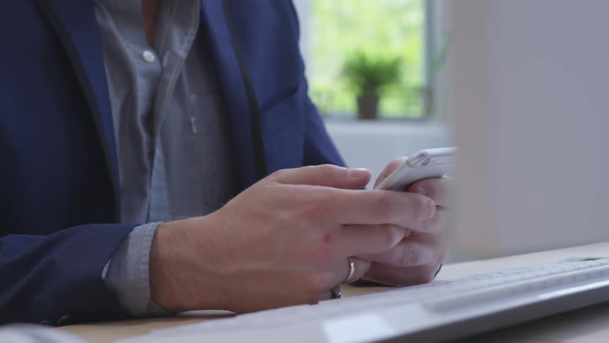 A man using his phone