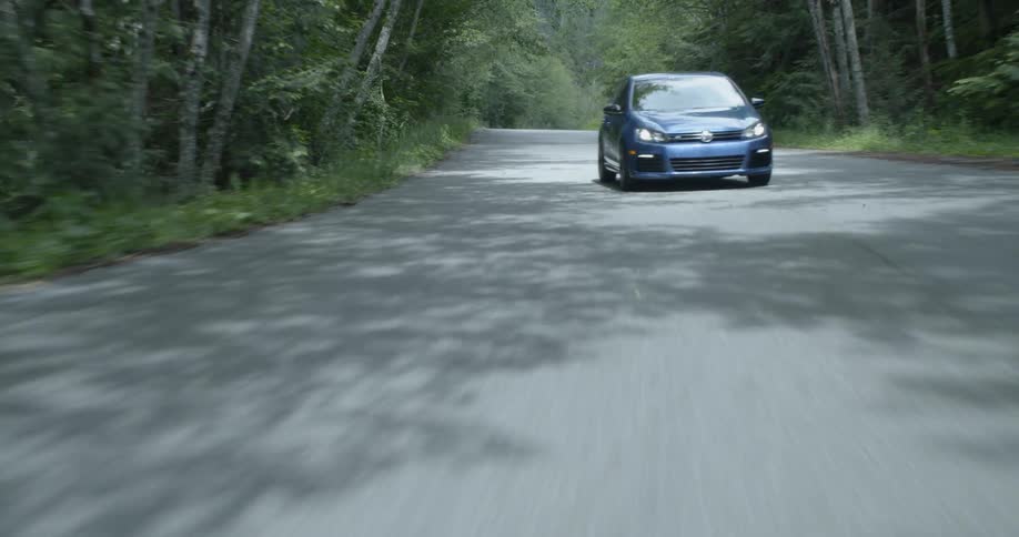 Car Driving On Forest Roads
