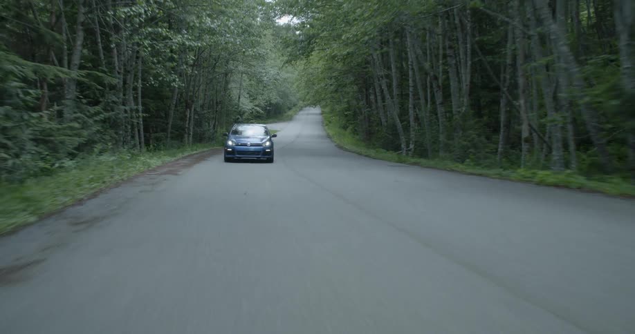Car Driving On Forest Roads