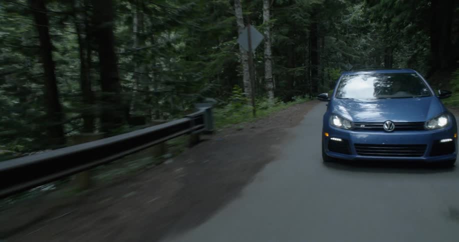 Car Driving On Forest Roads