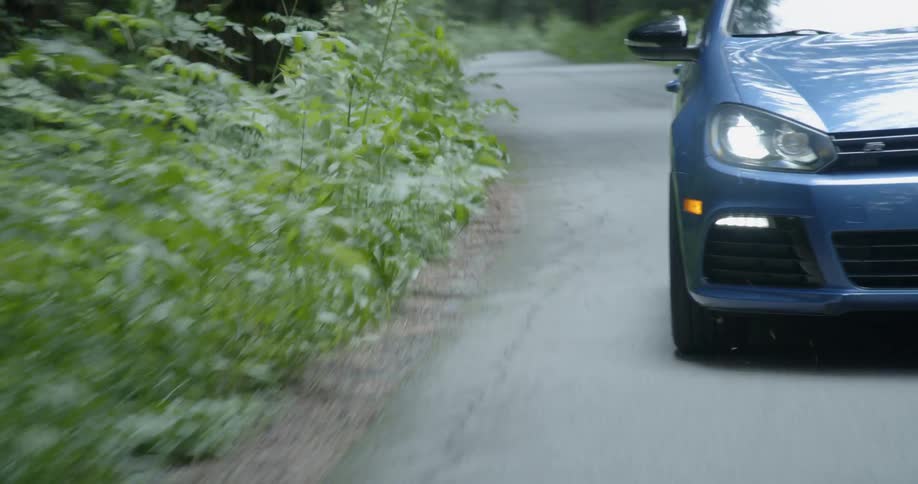 Car Driving On Forest Roads
