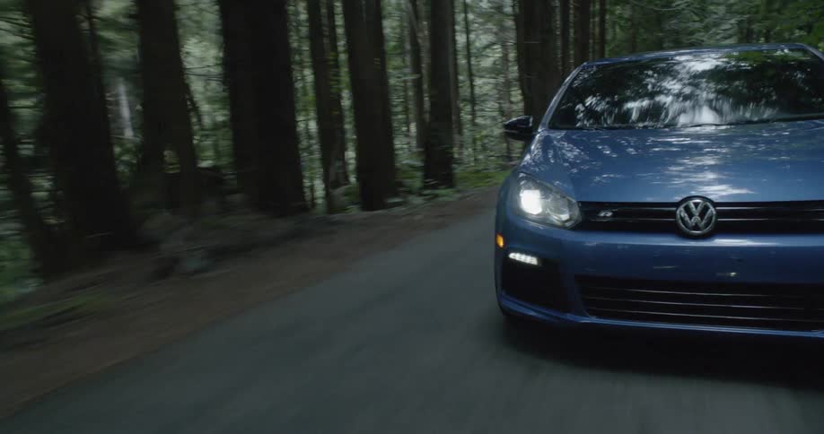 Car Driving On Forest Roads