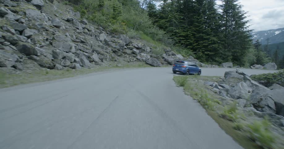 Car Driving On Forest Roads