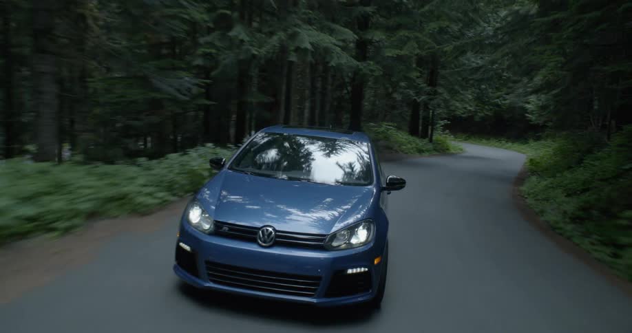 Car Driving On Forest Roads