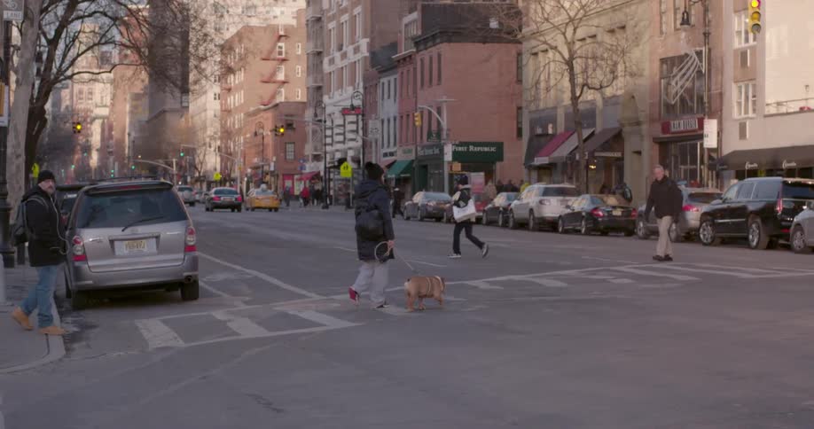 A busy city intersection