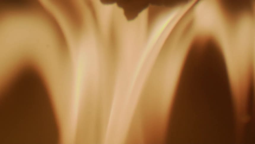 A substance burning in the dark
