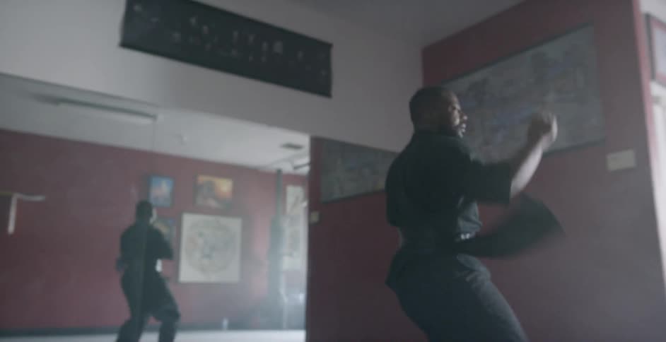 Man Practicing Karate