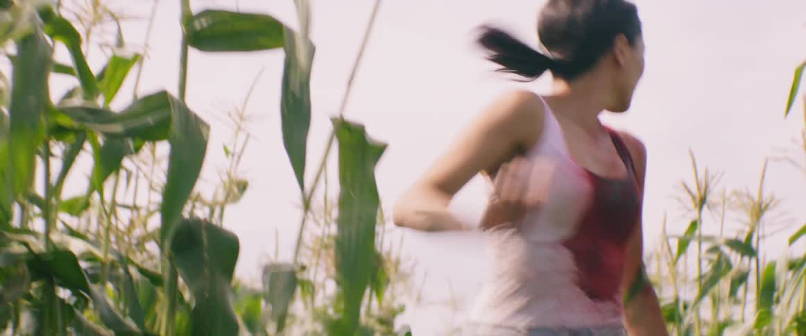 Men Chasing Woman In Small Town