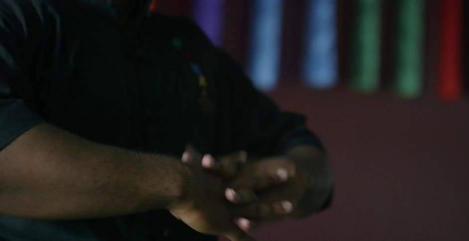 A man exercising his hands