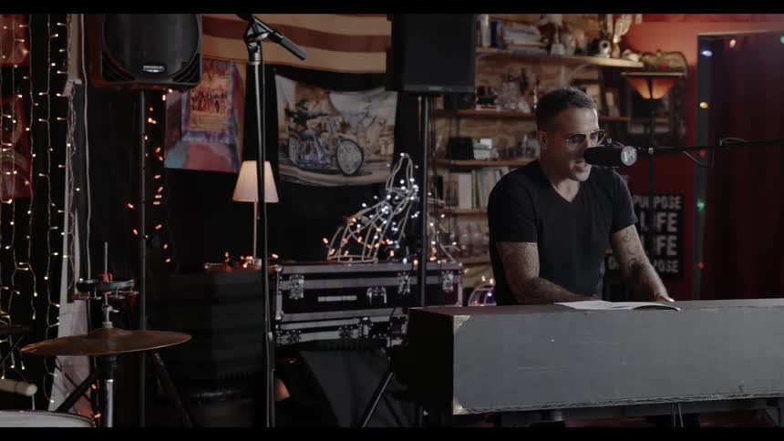 A band performs in a music room