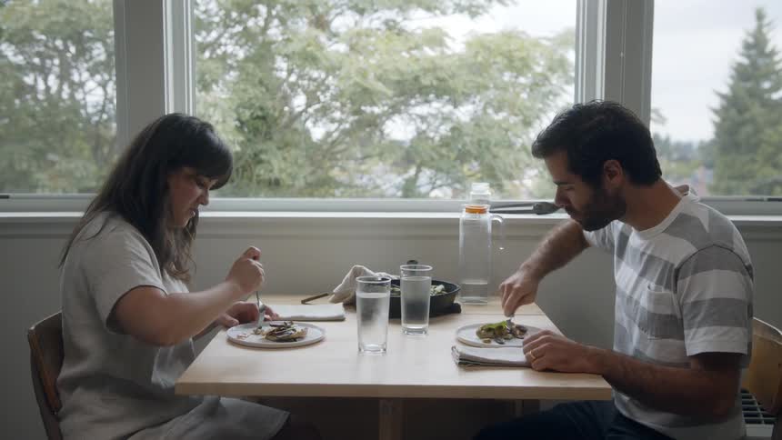 Couple Having Brunch At Home