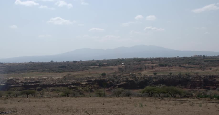 A mountain in the distance