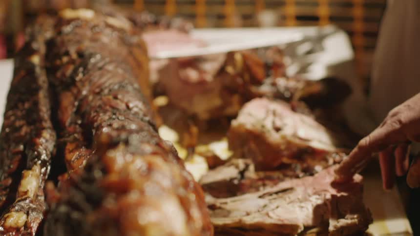 A big chunk of meat at the restaurant