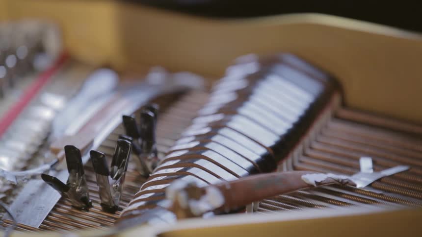 An old music instrument is shown