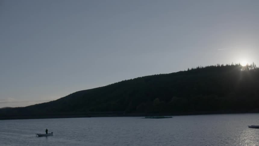 A person on a rowboat