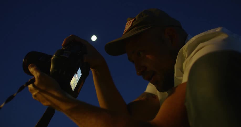 Photographer captures a shot by moonlight