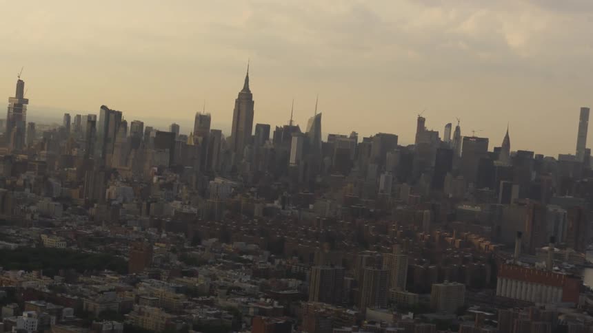 Aerial view of new york city skyline