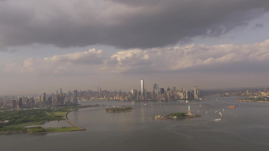 Clouds are thick above the skyline