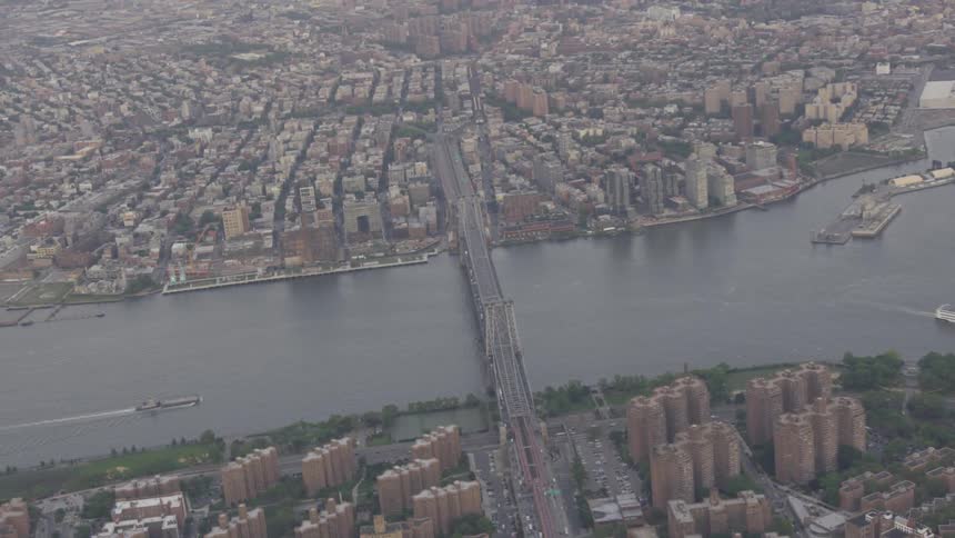 Many buildings are along the river