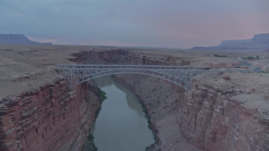 A bridge over a river and gorge