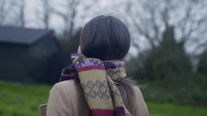 Woman Walking Around In Forest