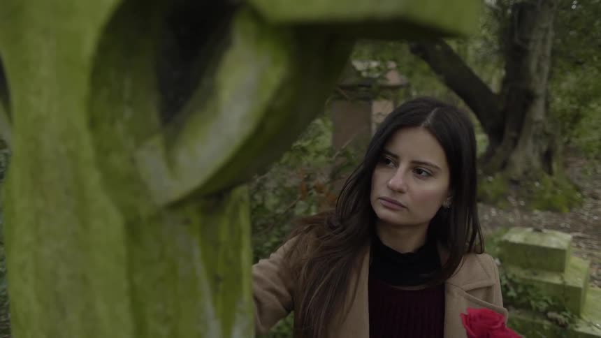 Woman In Cemetery