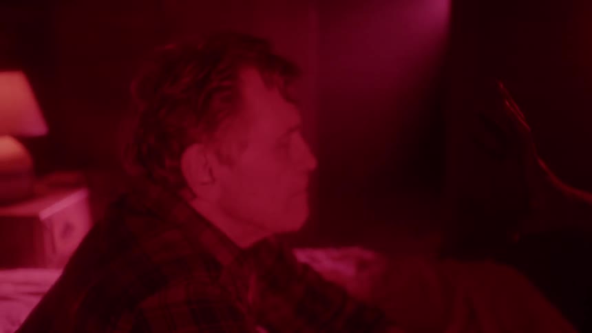 Old Man with scary hand reaching toward him