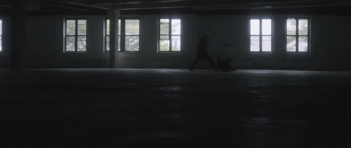 The man kicks another on the ground