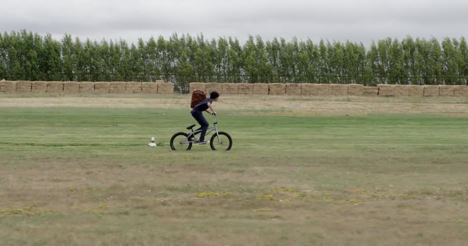 A person riding a bike