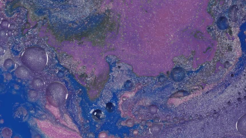 Abstract Ink And Bubbles