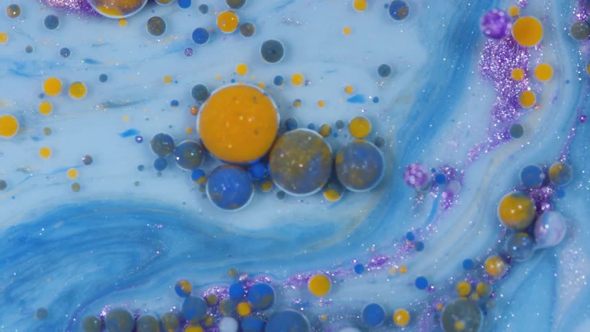 Abstract Ink And Bubbles