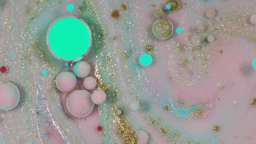 Abstract Ink And Bubbles