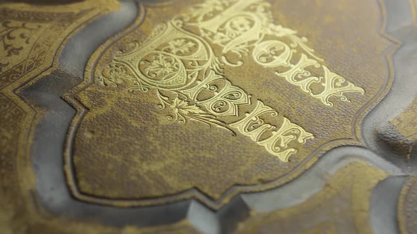 The book is etched with holy bible