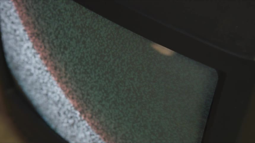 A television is blurry