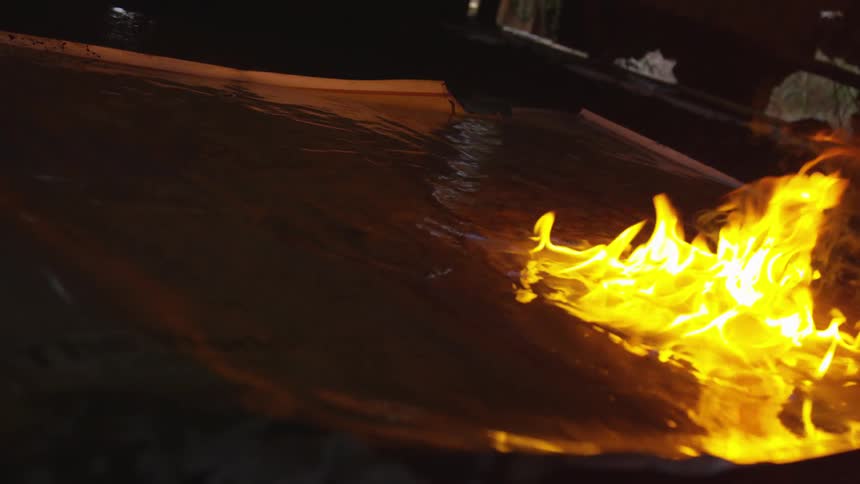 Something burning on the ground