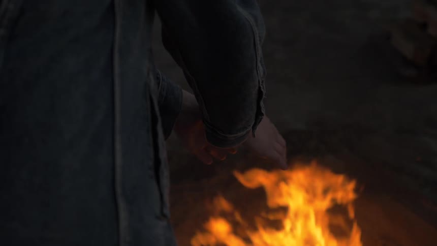 Man Building Fire On The Beach