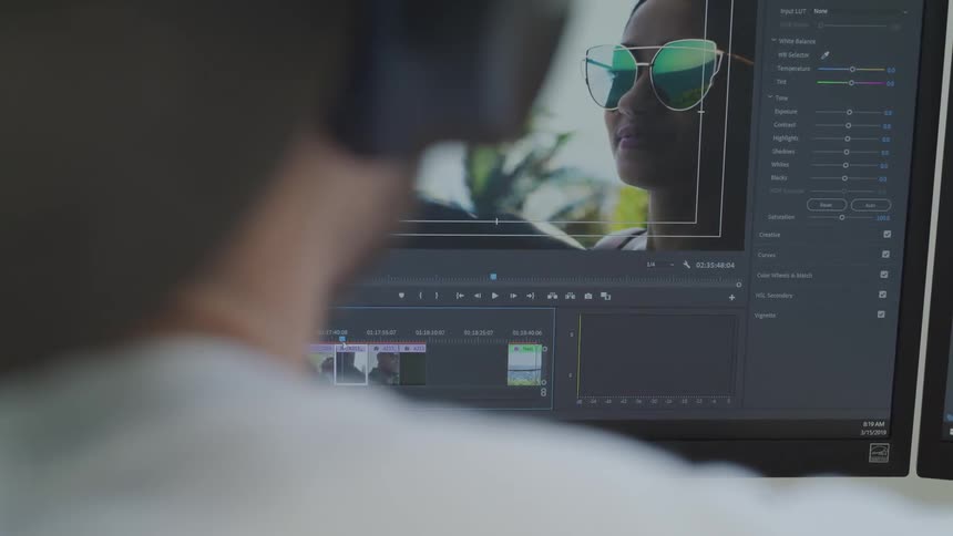 Man Editing Footage
