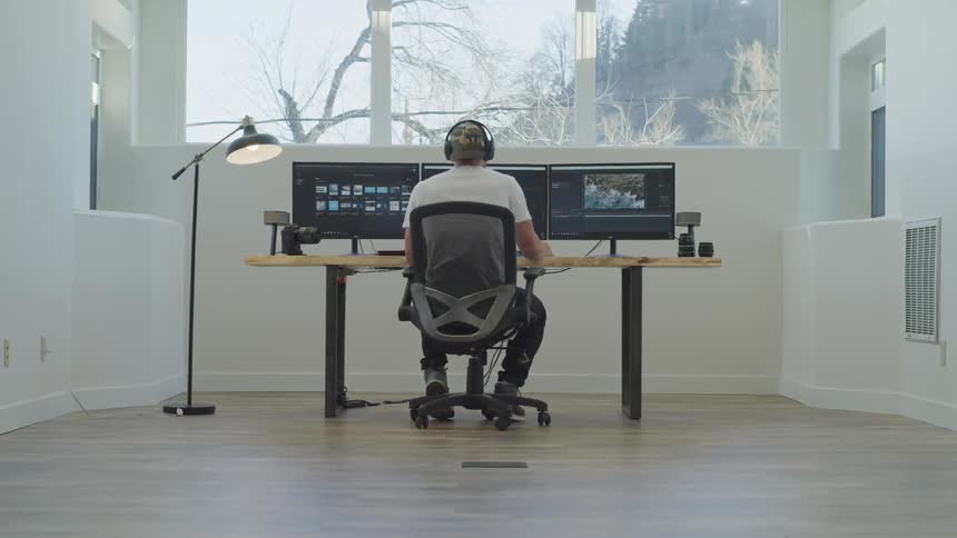 Man Editing Footage