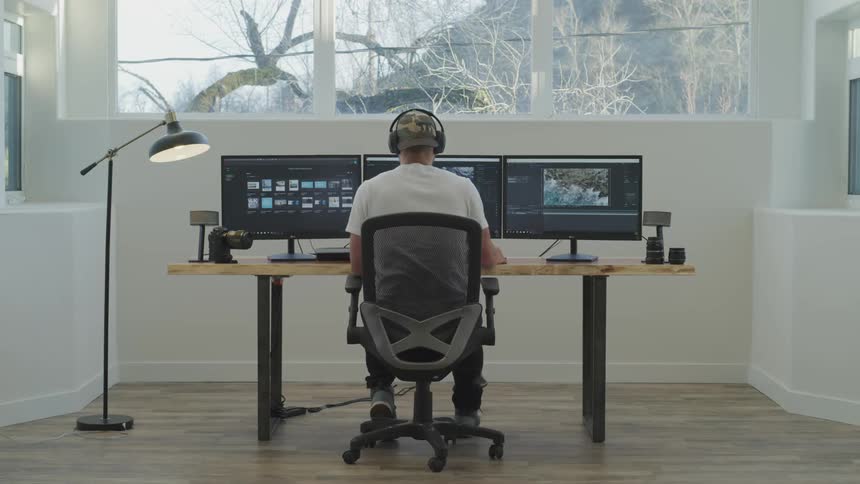 Man Editing Footage