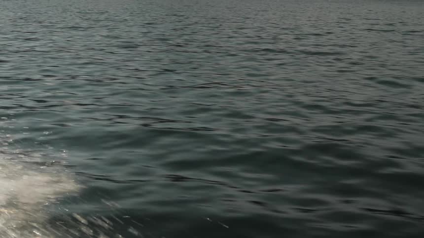 Man Driving Boat Around Lake