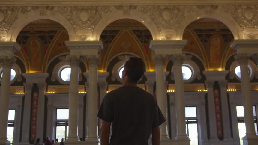 Man Exploring Washington Dc