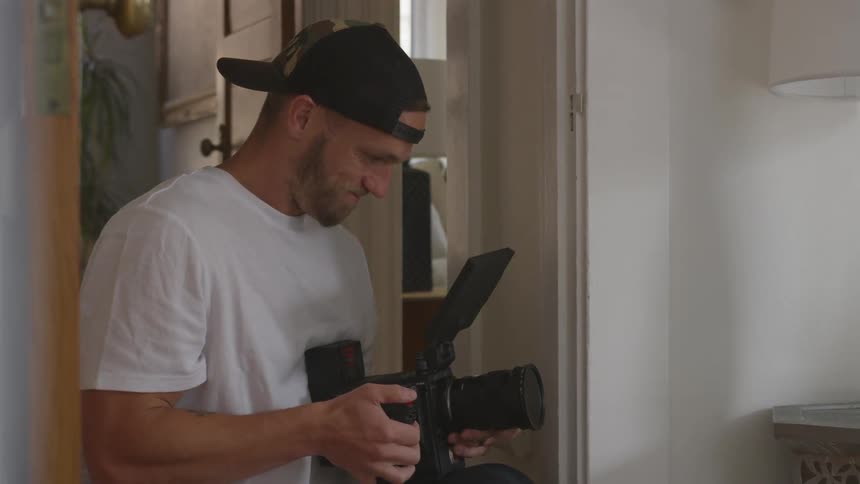 Man Filming Actors