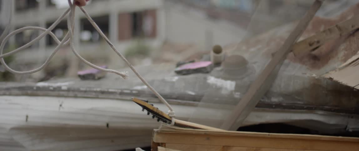 Man Finds Instruments In Rubble