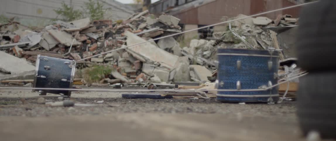 Man Finds Instruments In Rubble